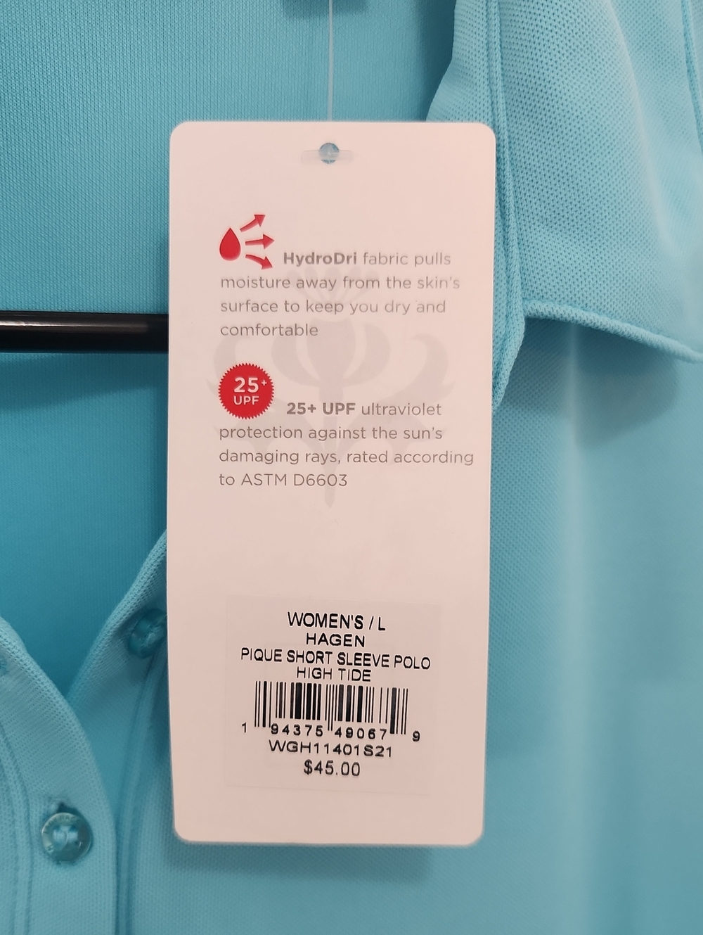 NWT Lady Hagen Women's Short Sleeve Golf Shirt Size Large - Picture 8 of 8